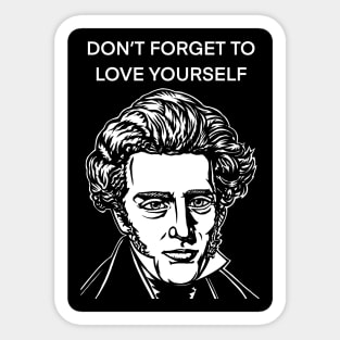 SOREN KIERKEGAARD quote .2 - ink portrait Sticker